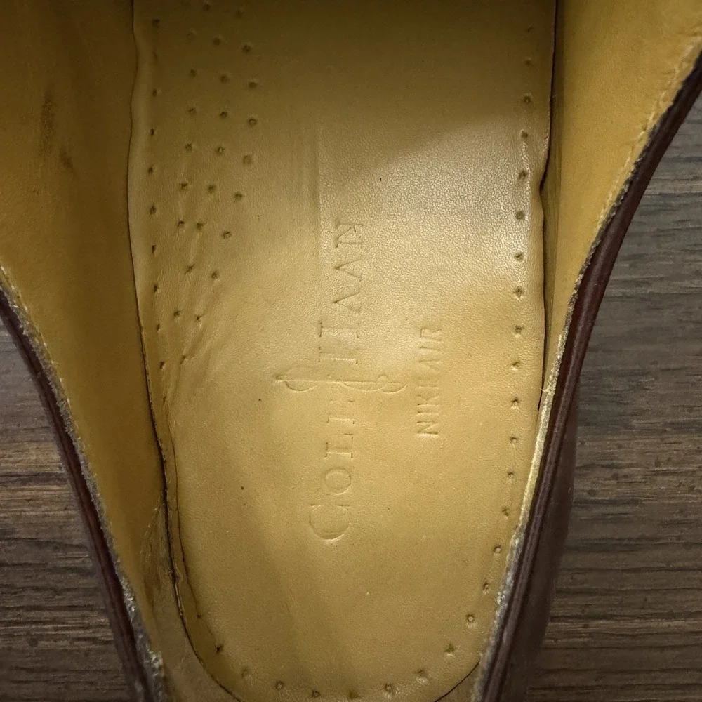 Cole Haan Men's Burgundy Cordovan Leather Split Toe Oxford Dress Shoe Size 9.5‎